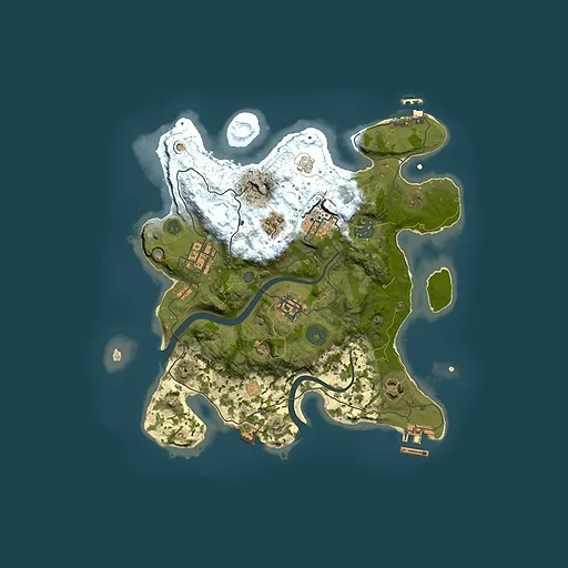 Rust map seed 1655327464, 3000x3000m top-down preview