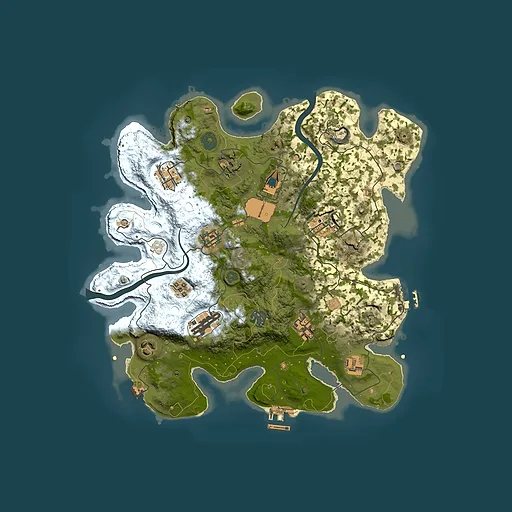 Rust map seed 1219366290, 3500x3500m top-down preview