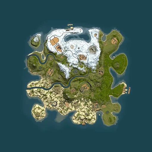 Rust map seed 1084893024, 3500x3500m top-down preview
