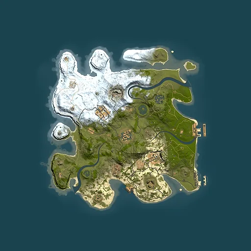 Rust map seed 183197924, 3000x3000m top-down preview