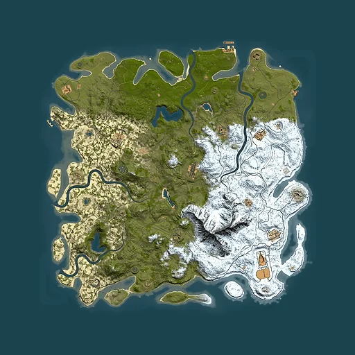Rust map seed 419918428, 5500x5500m top-down preview