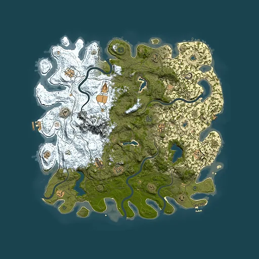 Rust map seed 1703133208, 5000x5000m top-down preview