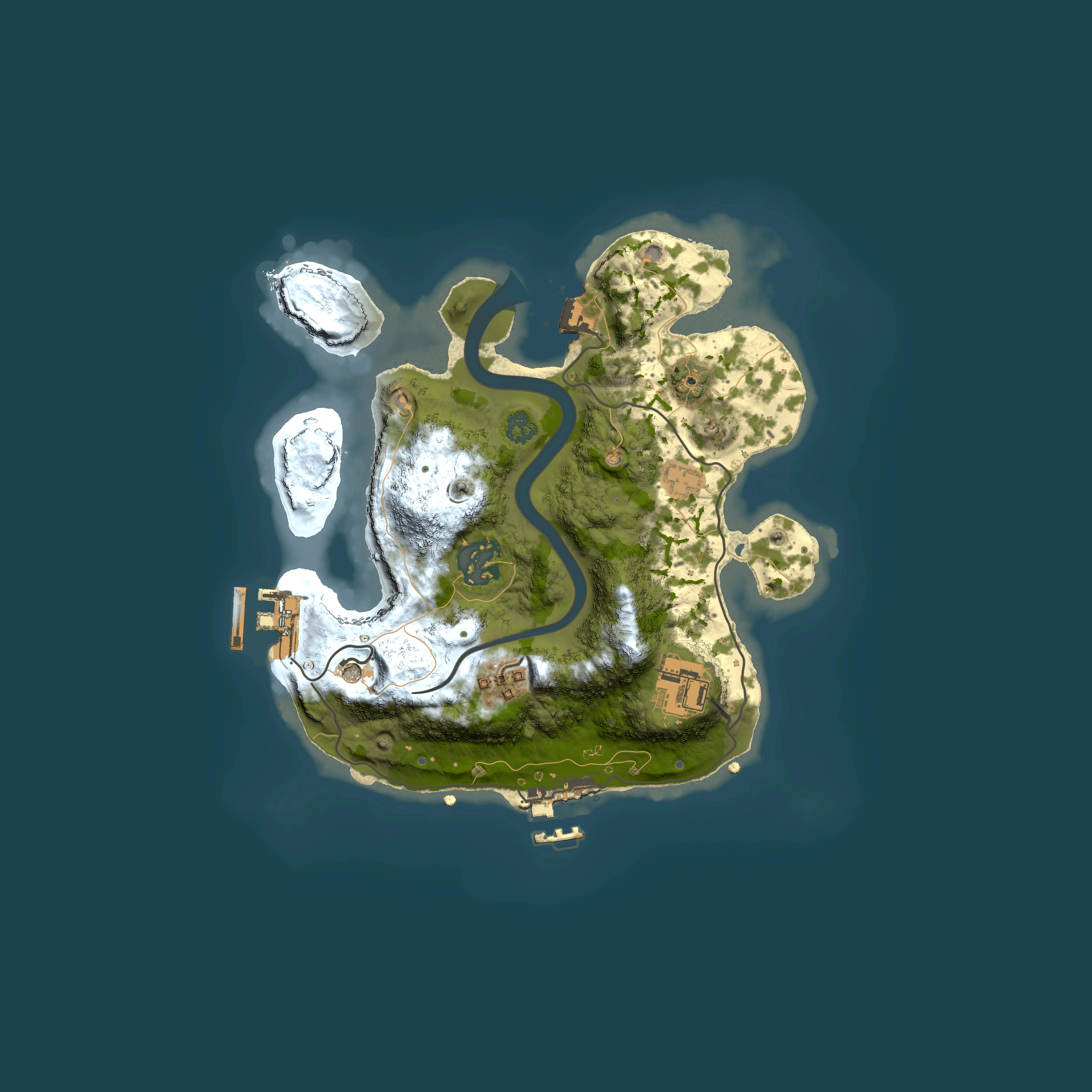 Full top-down render of Rust map seed 1928120296, 2500x2500m