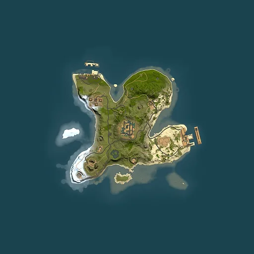 Rust map seed 305924983, 2000x2000m top-down preview