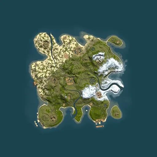 Rust map seed 564240183, 3000x3000m top-down preview