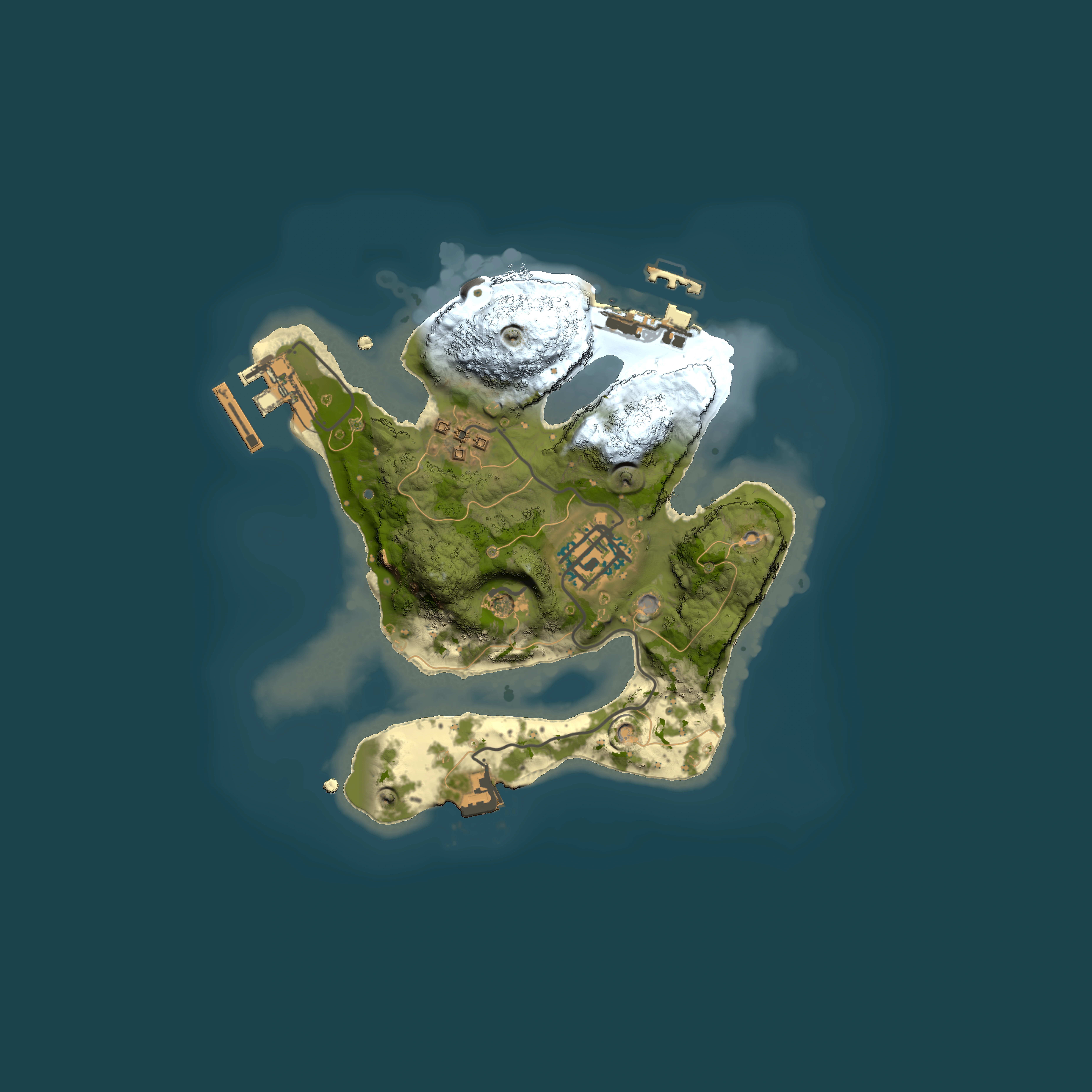Full top-down render of Rust map seed 292164181, 2000x2000m