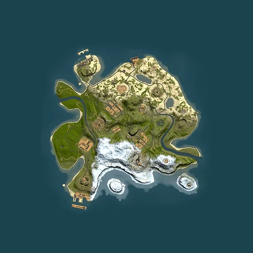 Rust map seed 323438534, 2500x2500m top-down preview
