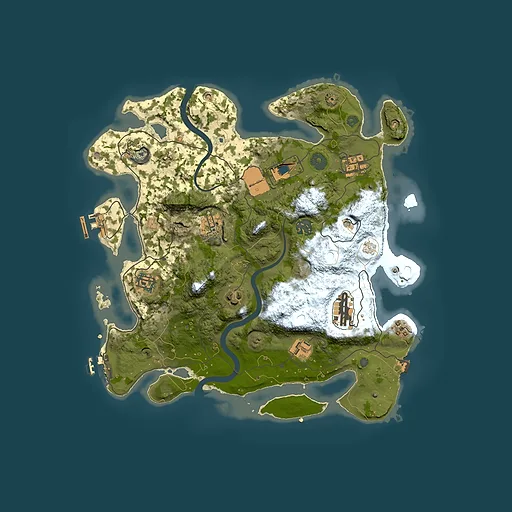 Rust map seed 486048917, 3500x3500m top-down preview