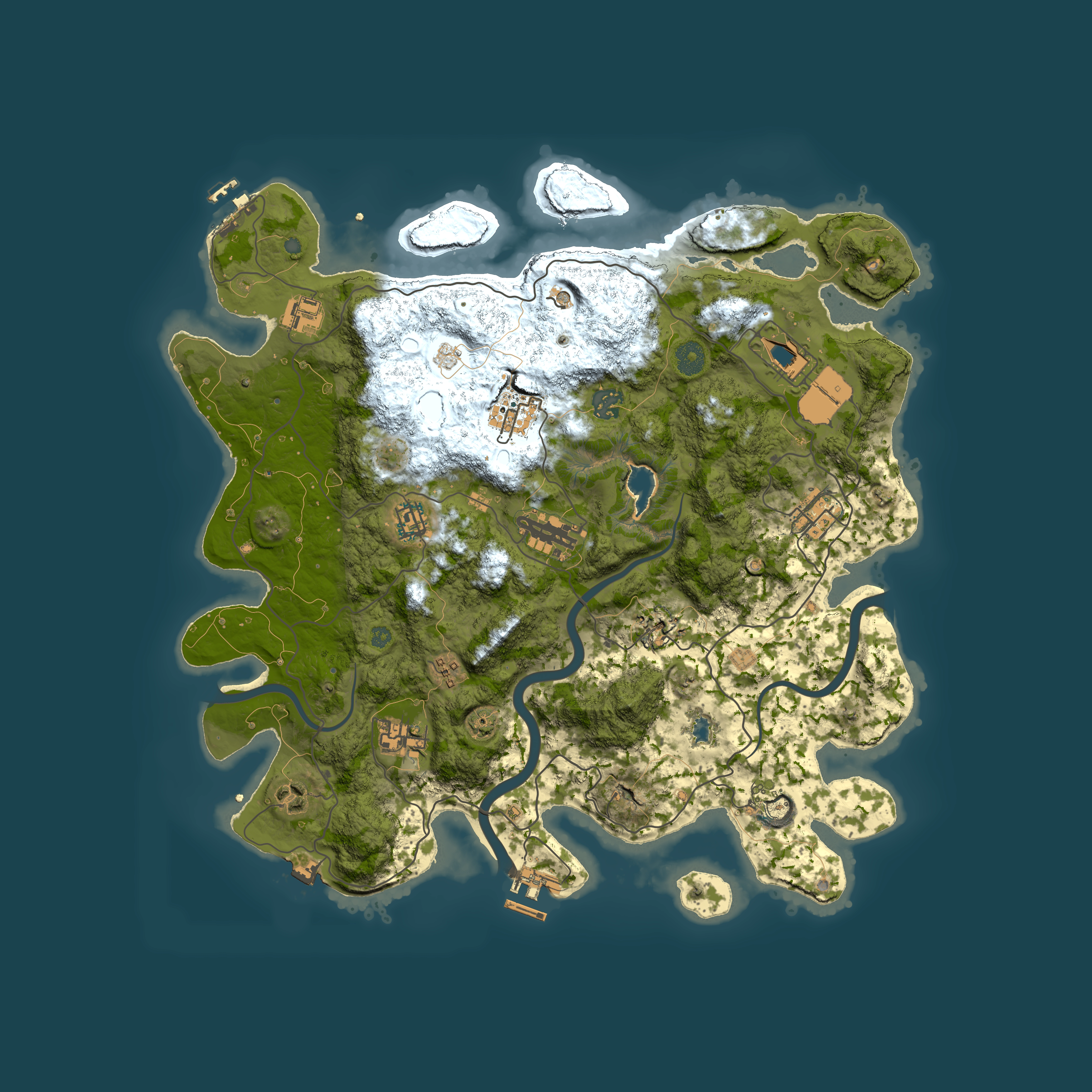 Full top-down render of Rust map seed 2019930654, 4000x4000m