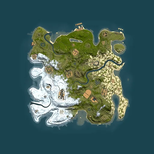 Rust map seed 517805610, 3500x3500m top-down preview