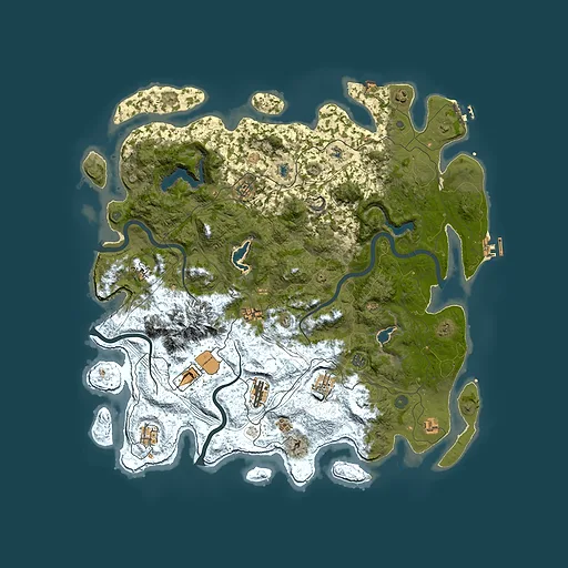 Rust map seed 423994983, 5000x5000m top-down preview