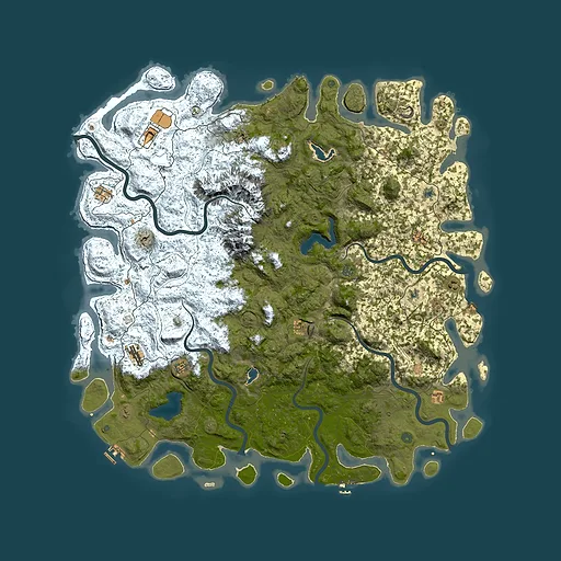 Rust map seed 982270436, 6000x6000m top-down preview