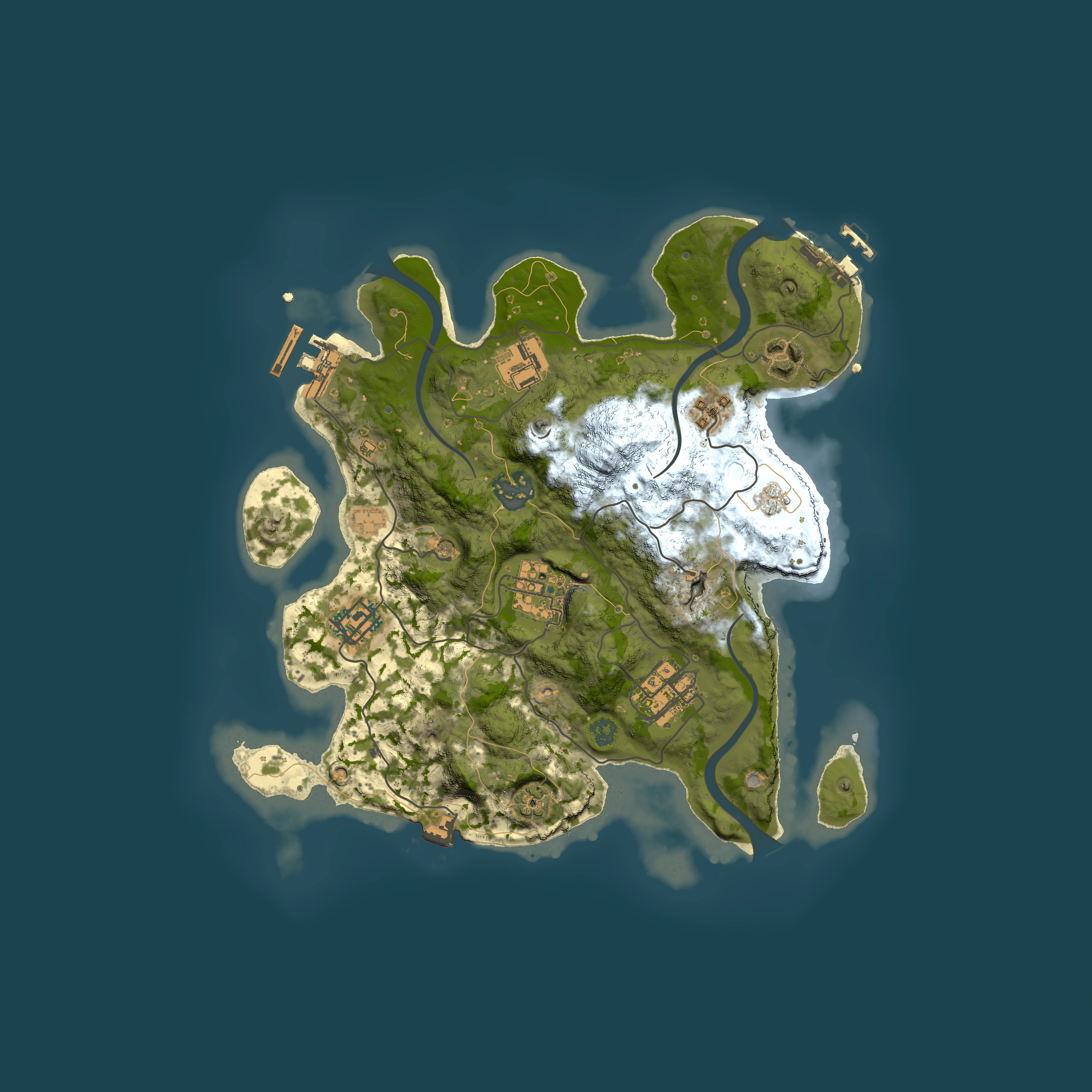 Full top-down render of Rust map seed 1578335401, 3000x3000m