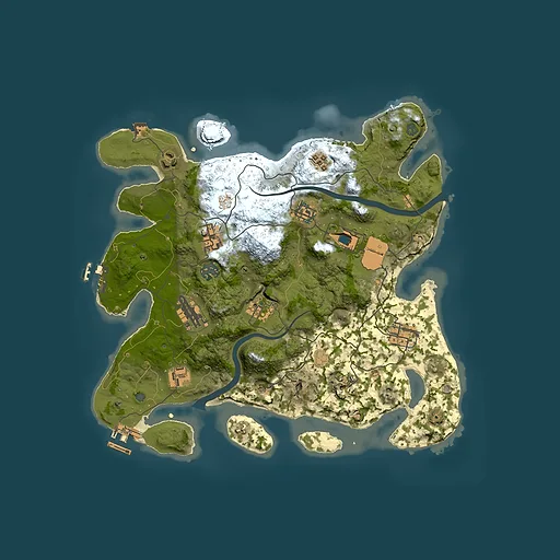 Rust map seed 851462703, 3500x3500m top-down preview