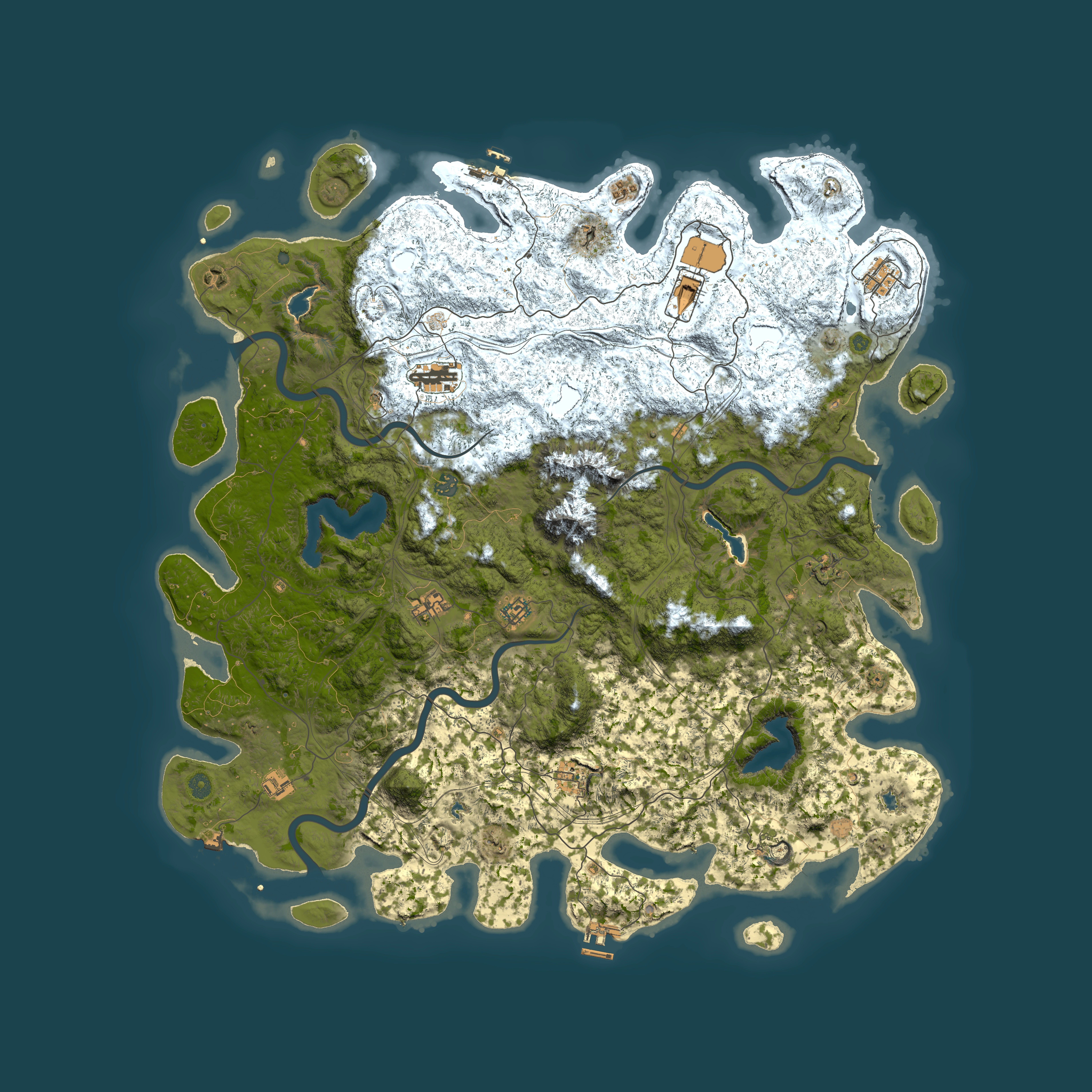 Full top-down render of Rust map seed 853978336, 5500x5500m