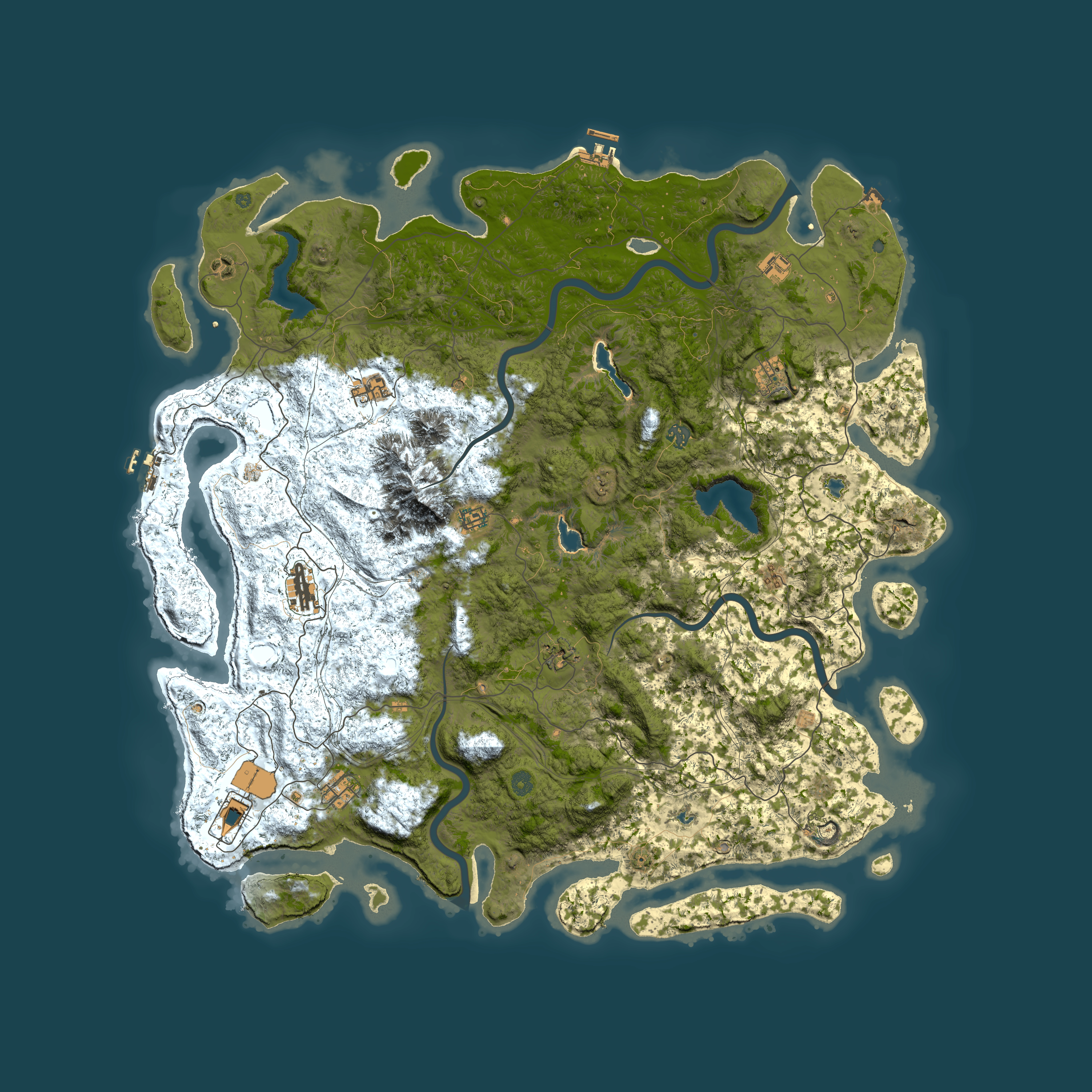 Full top-down render of Rust map seed 1246631478, 5500x5500m