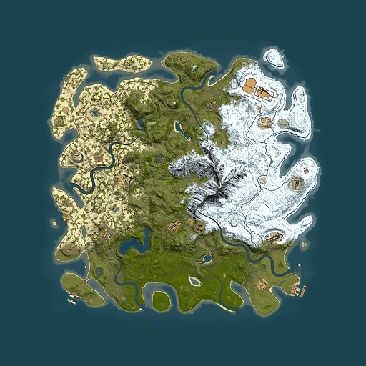Rust map seed 858441692, 5000x5000m top-down preview
