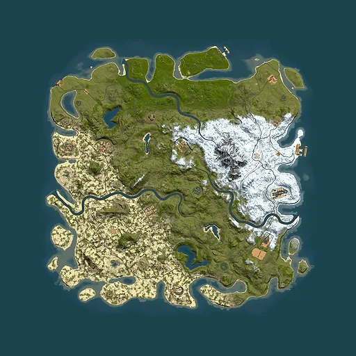 Rust map seed 642586504, 5500x5500m top-down preview