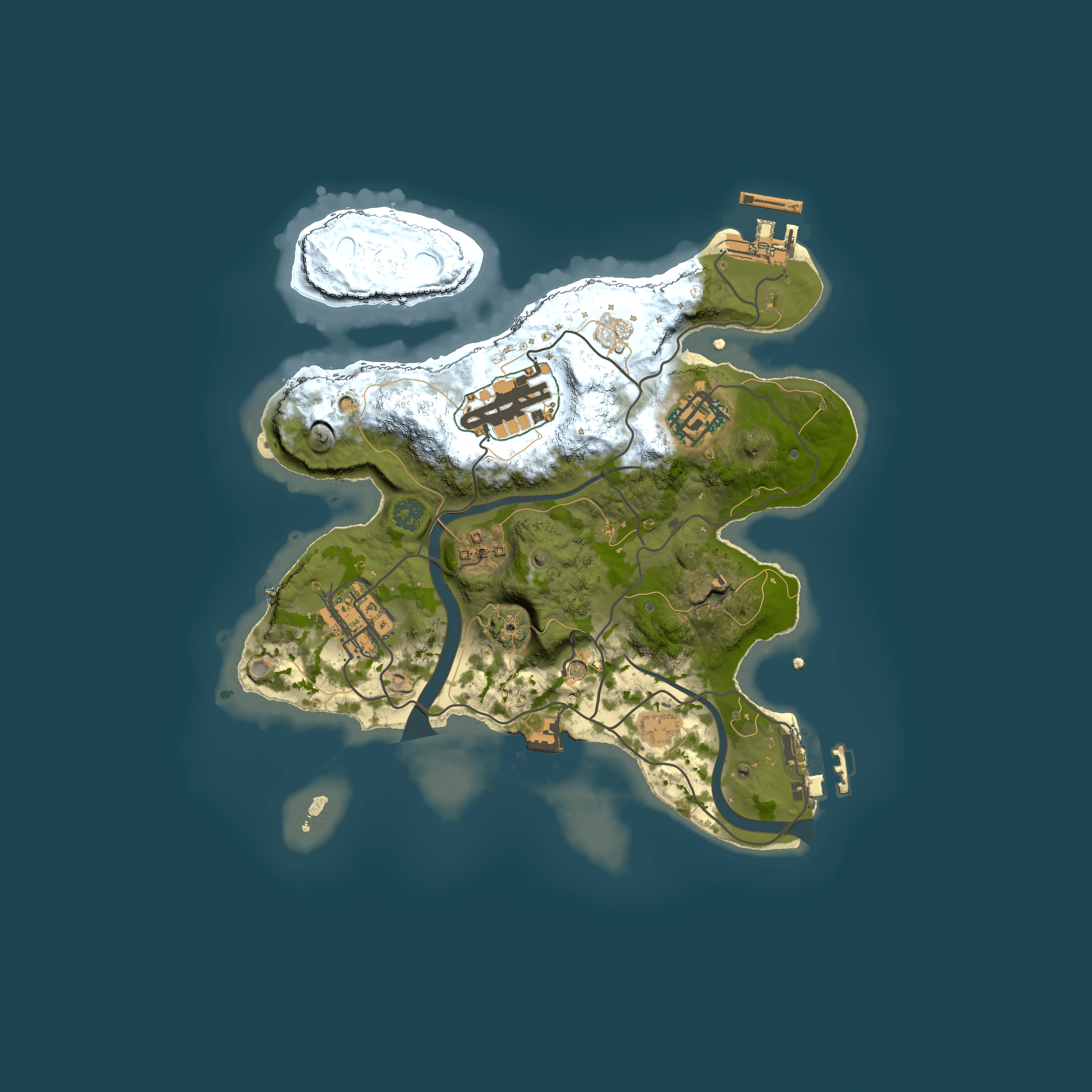 Full top-down render of Rust map seed 1984065145, 2500x2500m