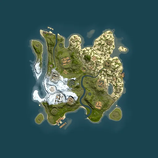 Rust map seed 1111392624, 3000x3000m top-down preview