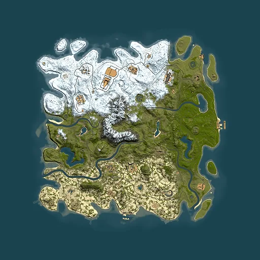 Rust map seed 695651392, 5000x5000m top-down preview
