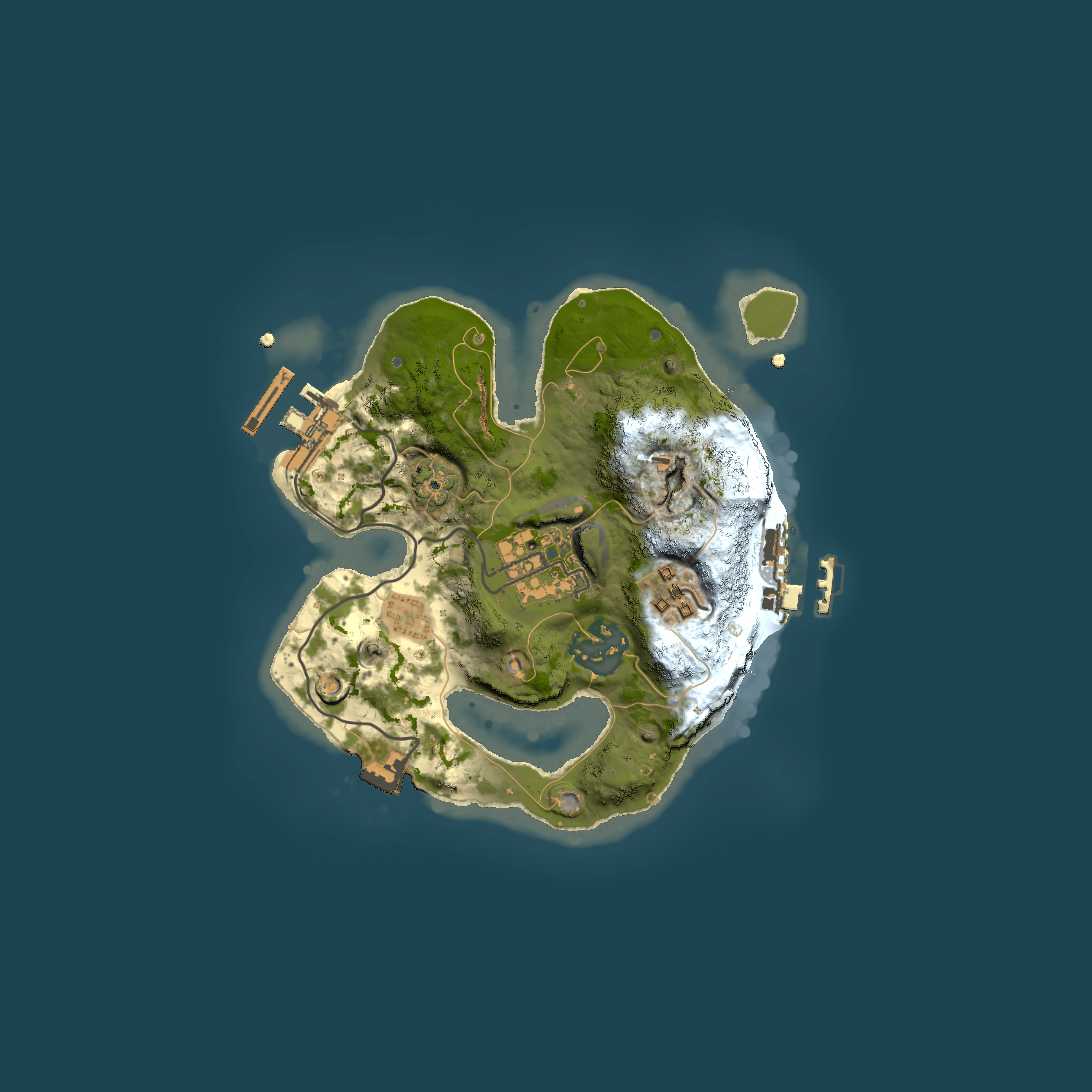 Full top-down render of Rust map seed 2047186423, 2000x2000m