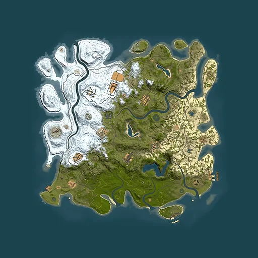 Rust map seed 1330463750, 4500x4500m top-down preview