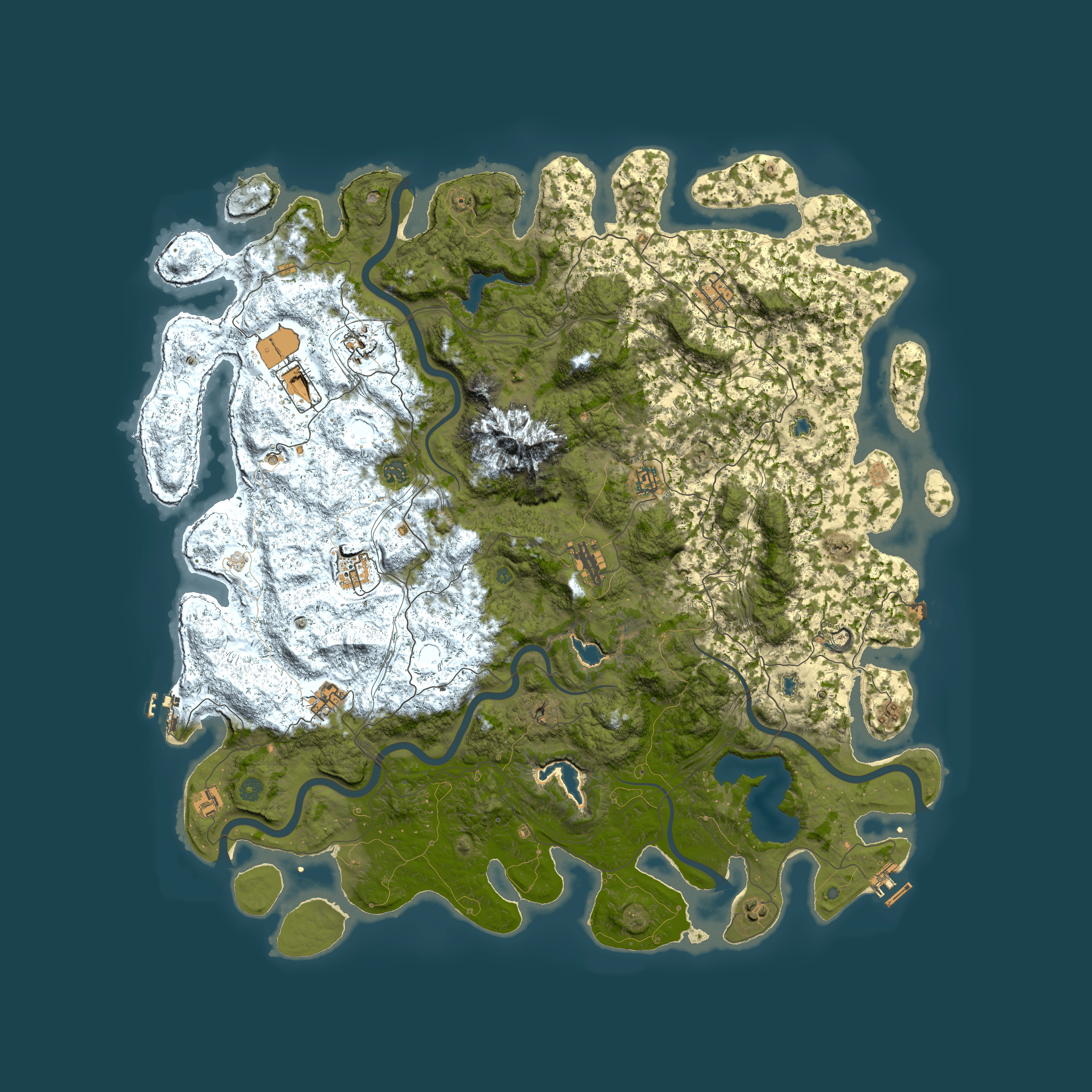 Full top-down render of Rust map seed 1909687358, 5500x5500m