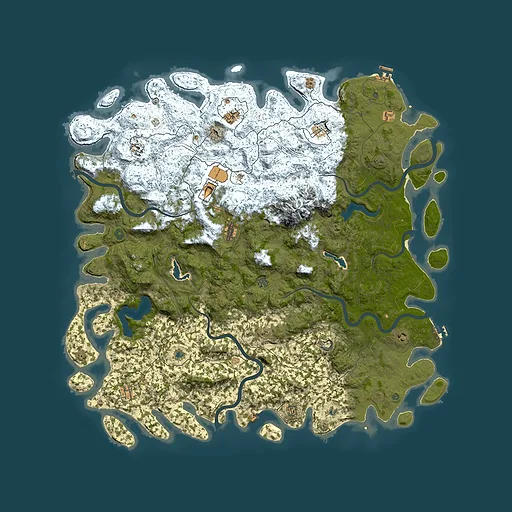 Rust map seed 726831131, 6000x6000m top-down preview