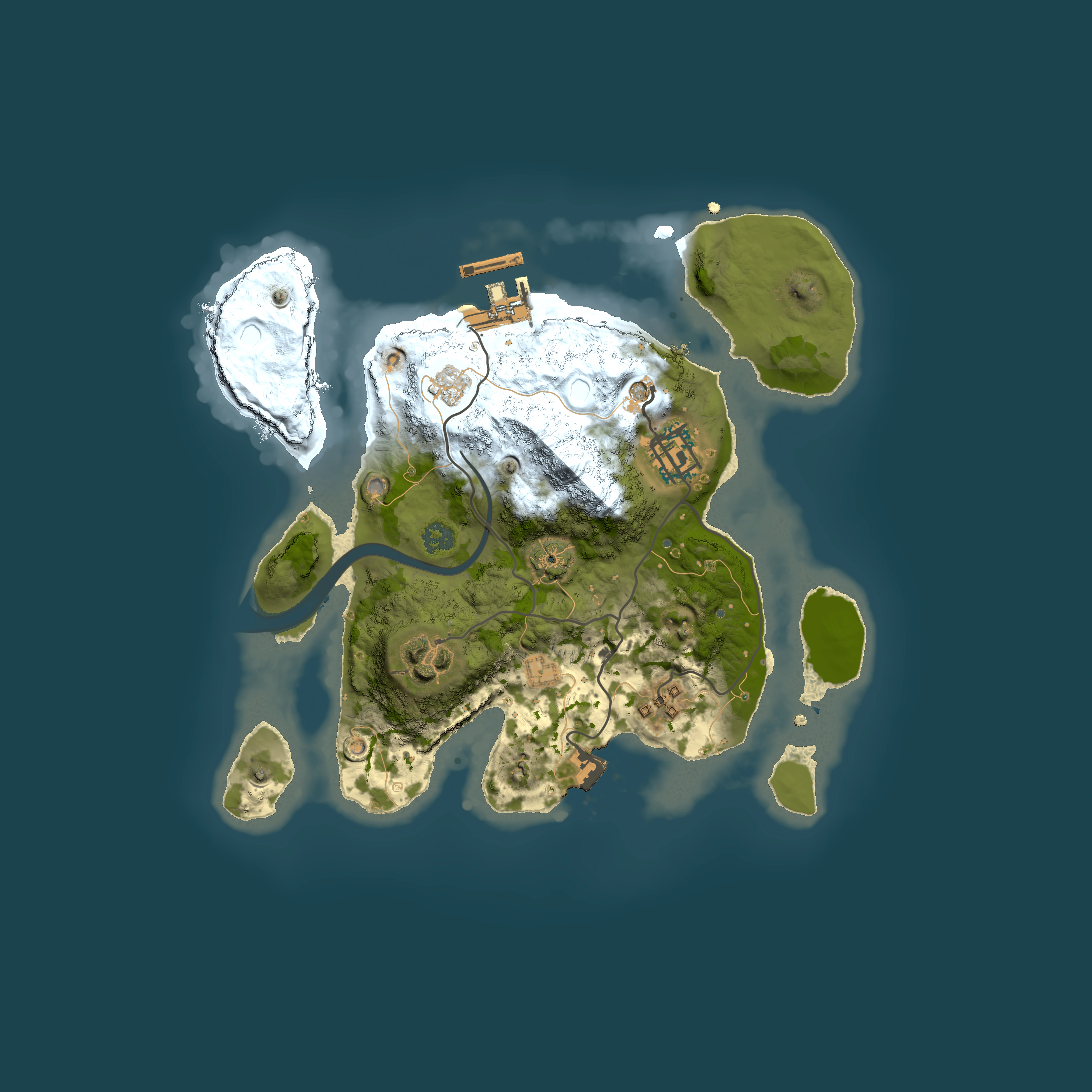 Full top-down render of Rust map seed 2024332833, 2500x2500m
