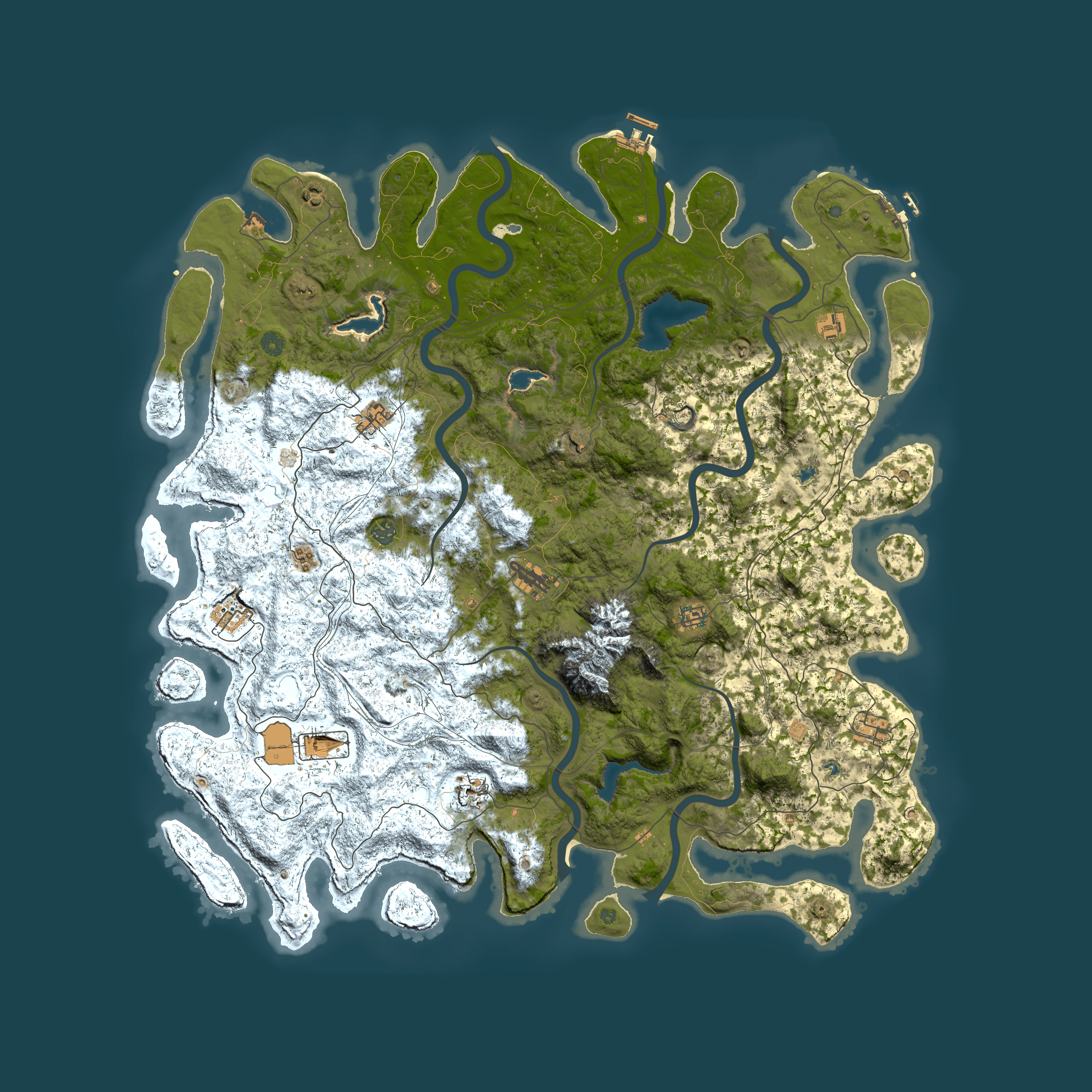 Full top-down render of Rust map seed 2092290880, 5500x5500m