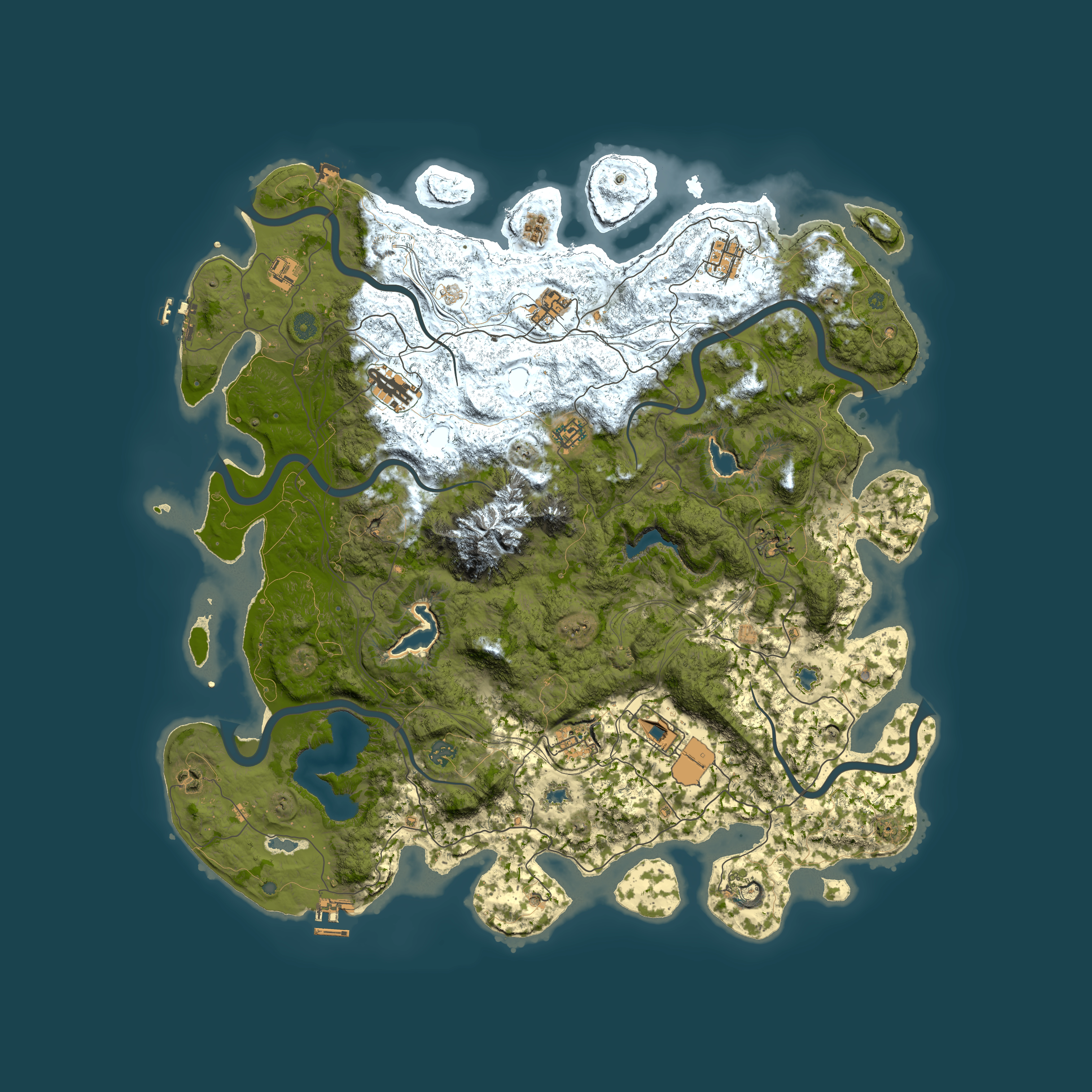 Full top-down render of Rust map seed 569639235, 5000x5000m