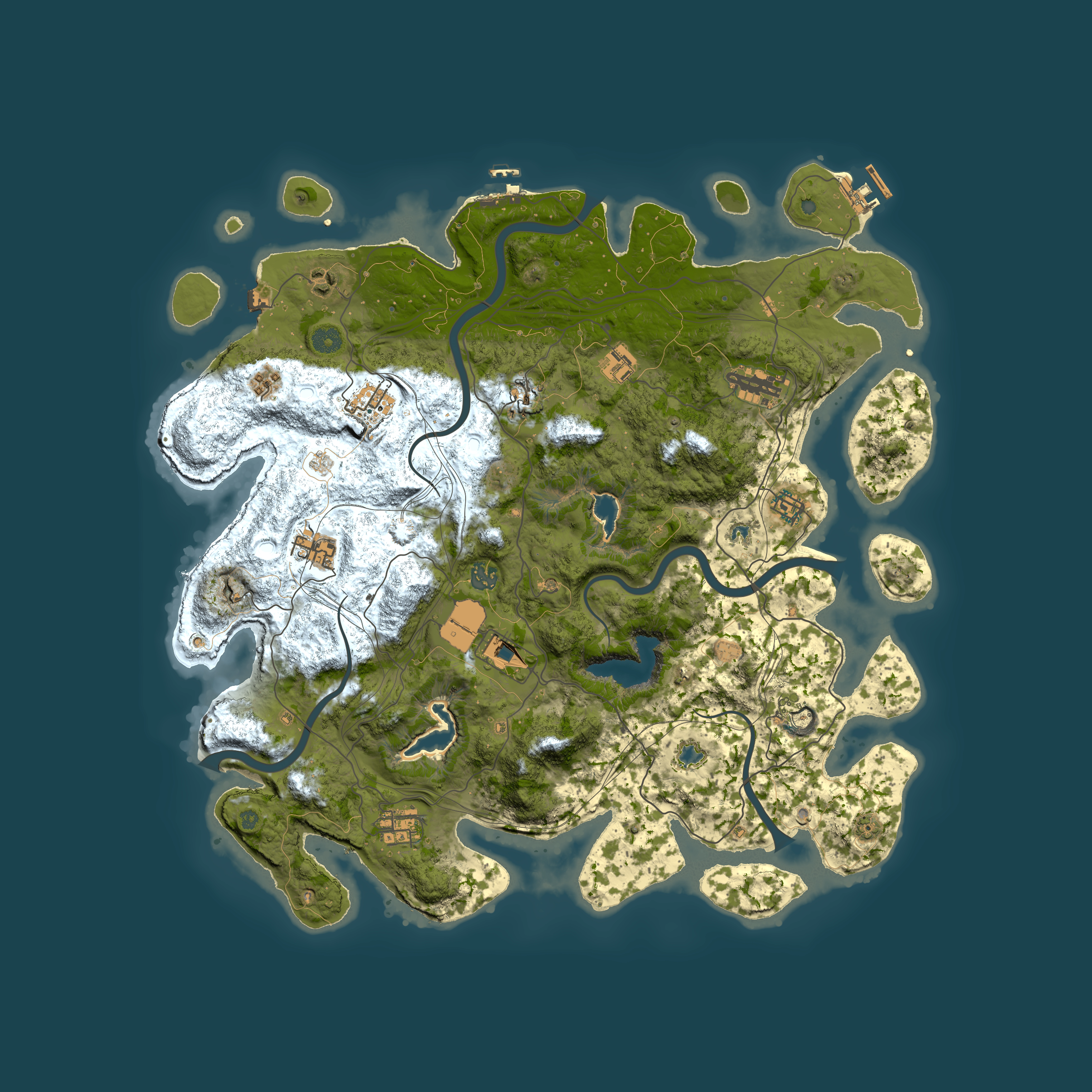 Full top-down render of Rust map seed 916590196, 4500x4500m