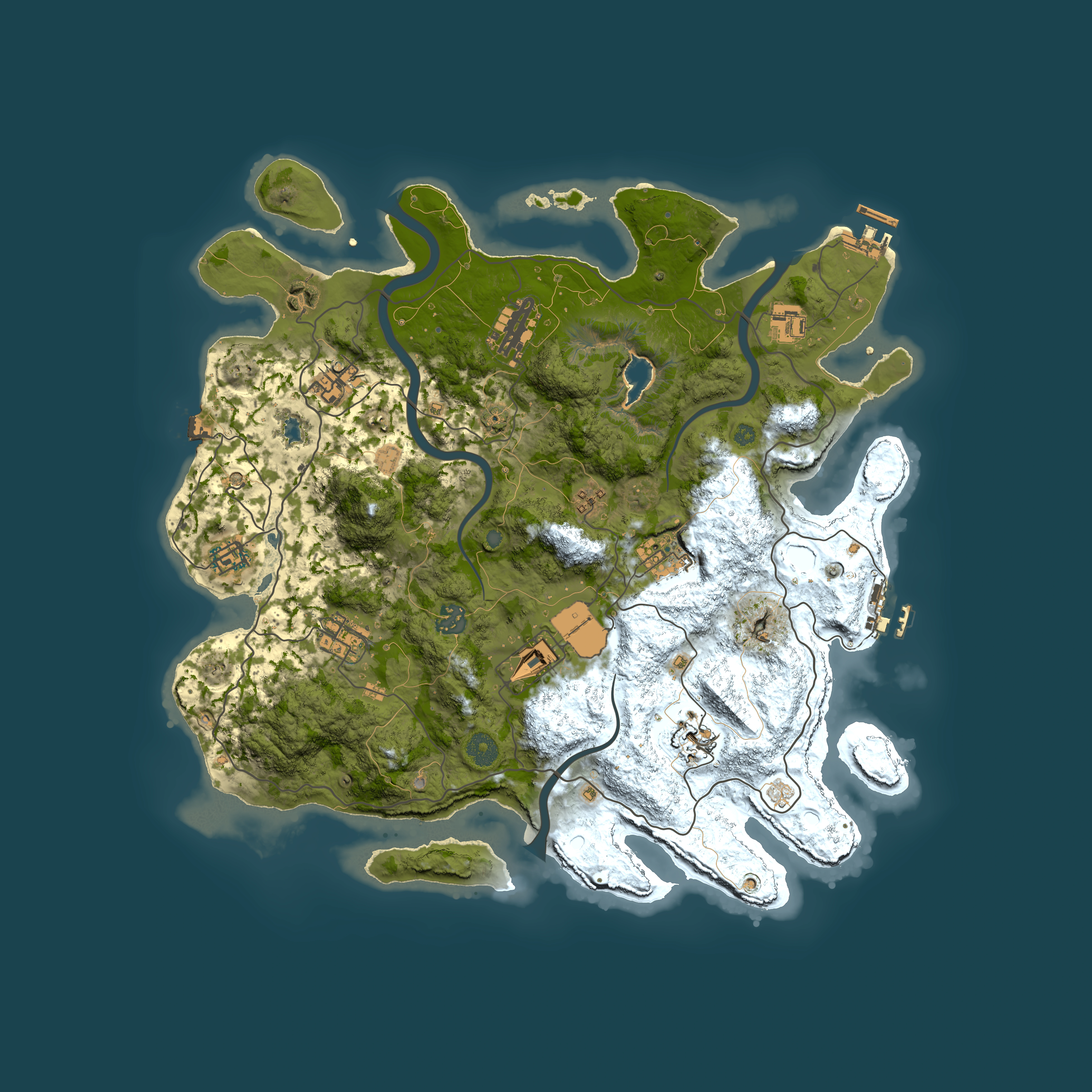 Full top-down render of Rust map seed 146844819, 4000x4000m