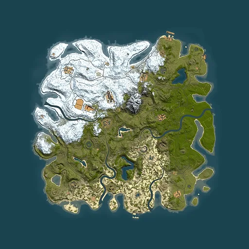 Rust map seed 956289062, 5000x5000m top-down preview