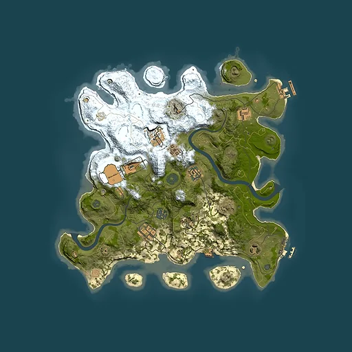 Rust map seed 135154304, 3500x3500m top-down preview
