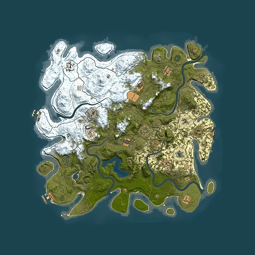 Rust map seed 1990035526, 4500x4500m top-down preview