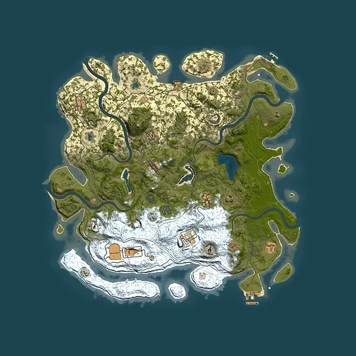 Rust map seed 1199361564, 4500x4500m top-down preview