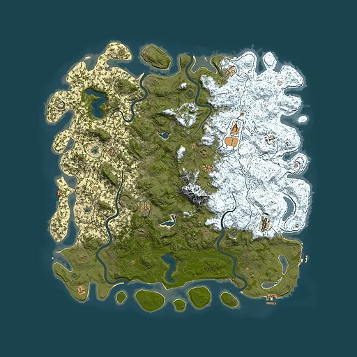 Rust map seed 449590470, 6000x6000m top-down preview