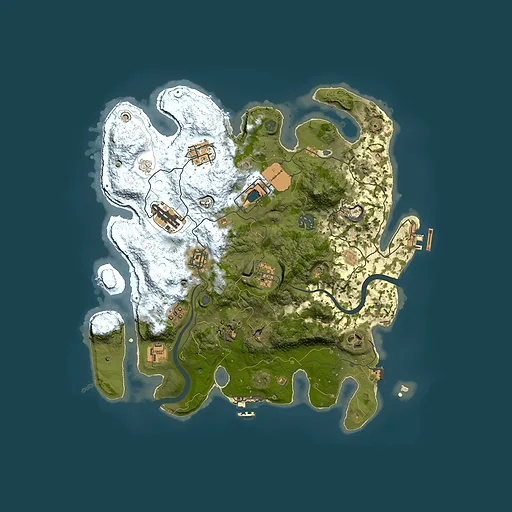 Rust map seed 273107693, 3500x3500m top-down preview