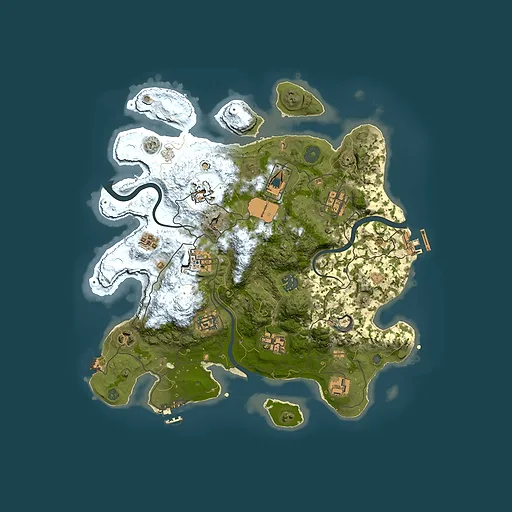 Rust map seed 1291454288, 3500x3500m top-down preview