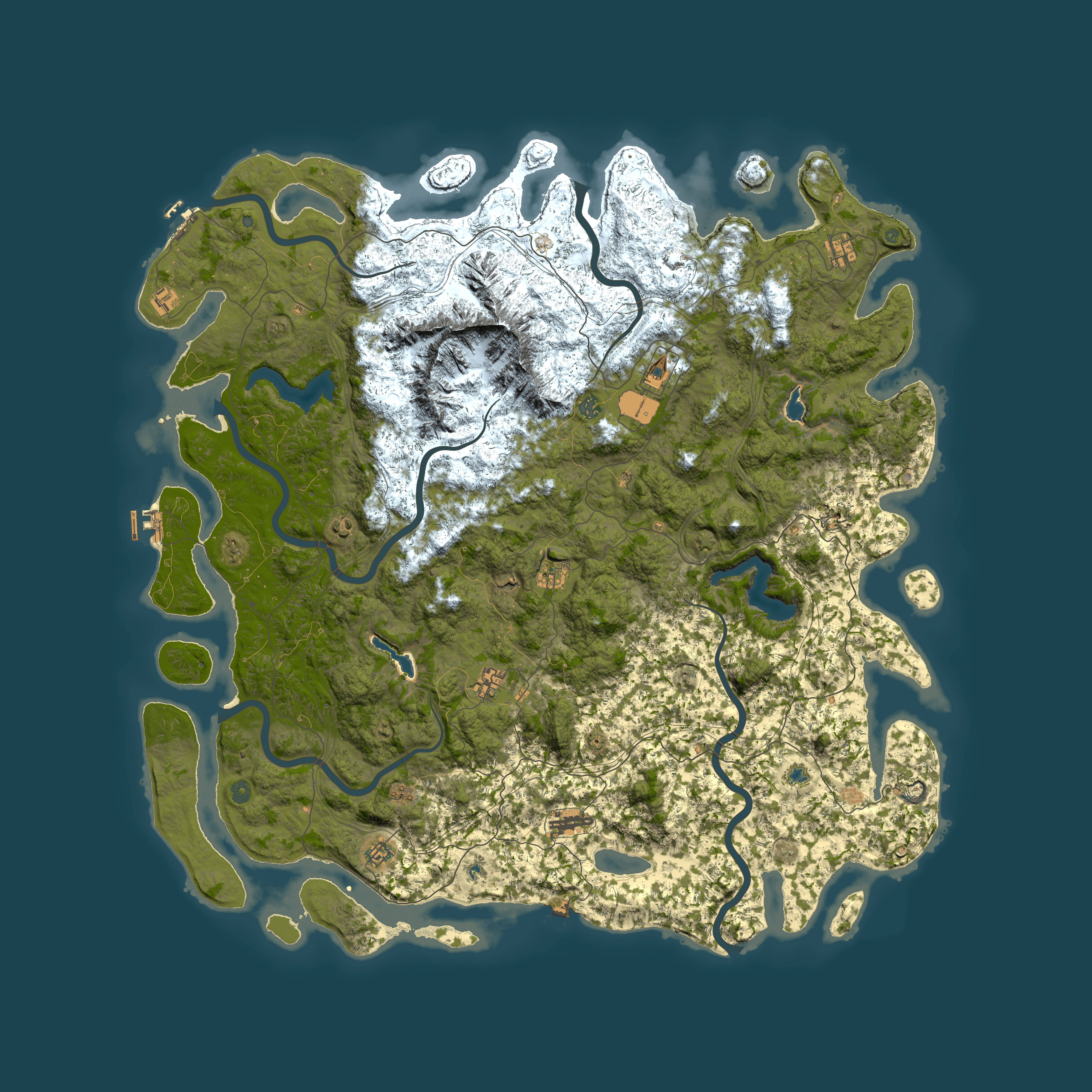 Full top-down render of Rust map seed 1884342401, 6000x6000m