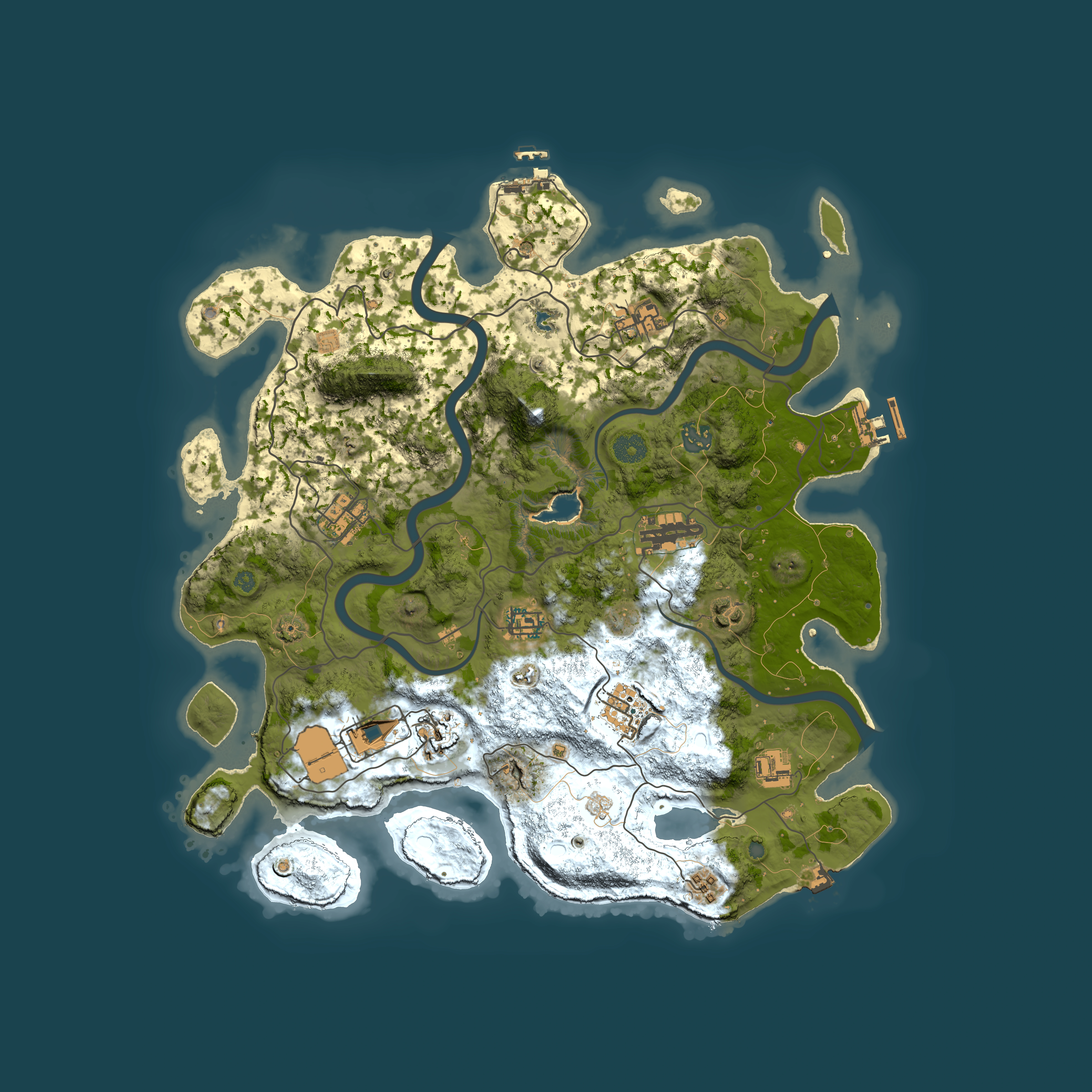 Full top-down render of Rust map seed 1149317488, 4000x4000m