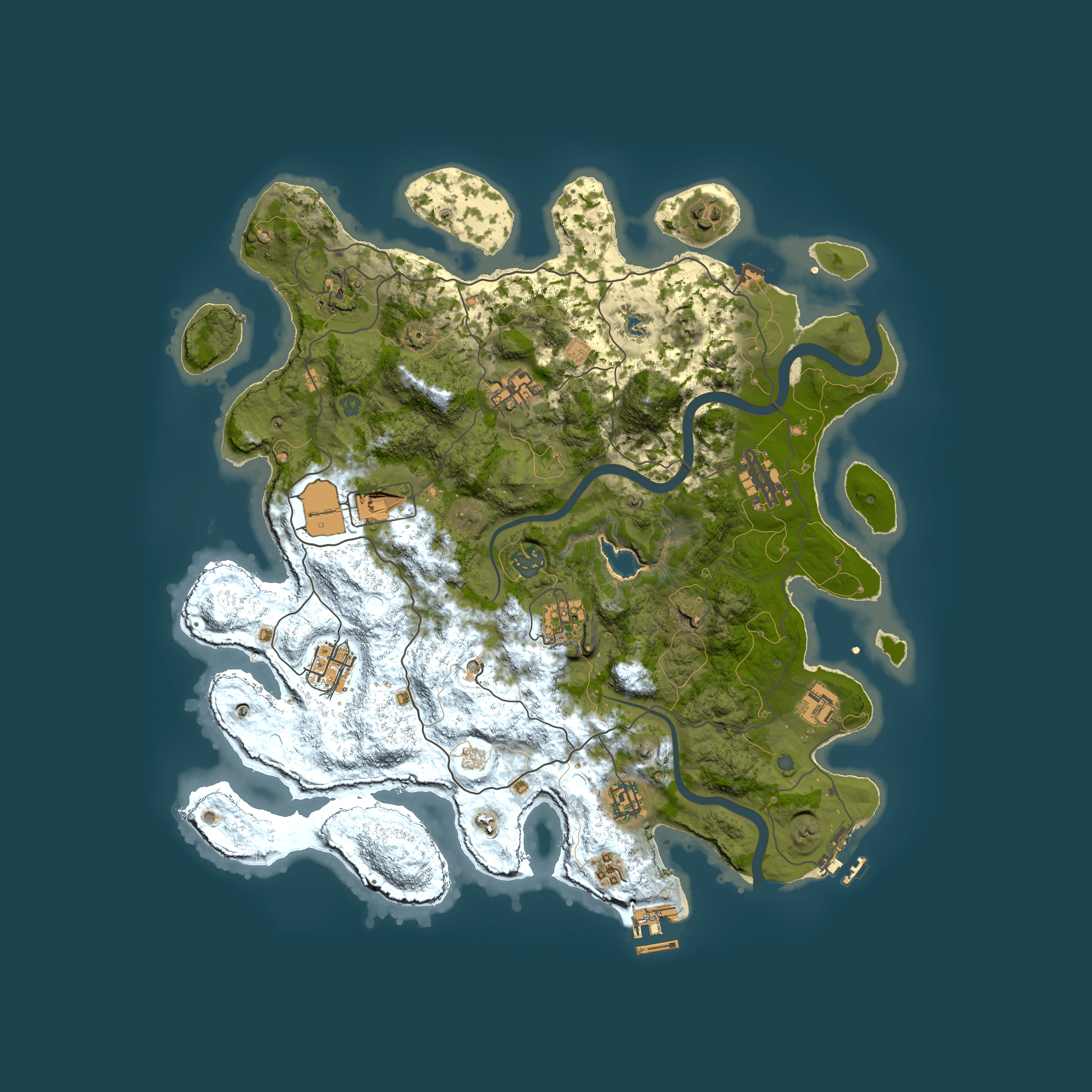 Full top-down render of Rust map seed 403316695, 4000x4000m