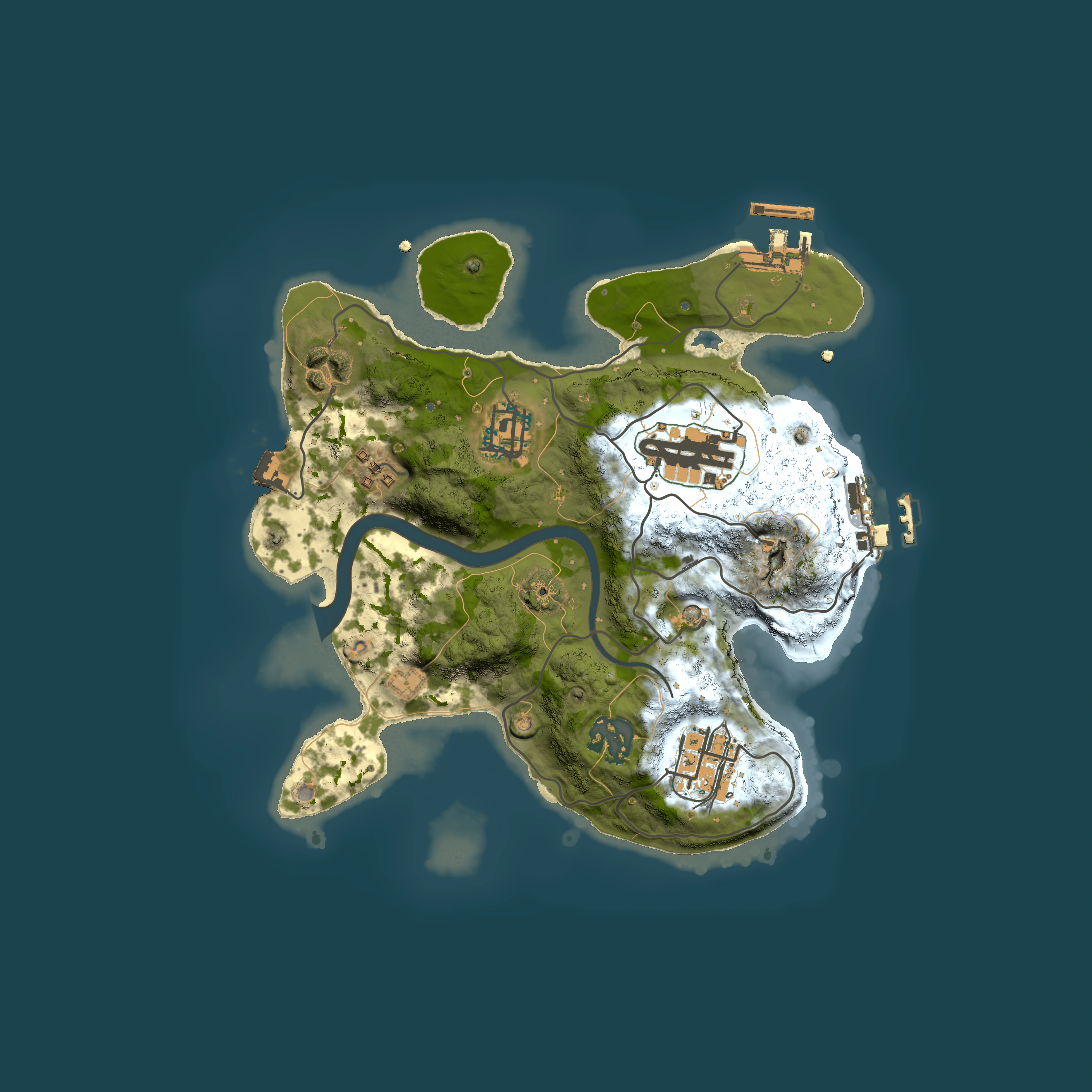Full top-down render of Rust map seed 2046687522, 2500x2500m