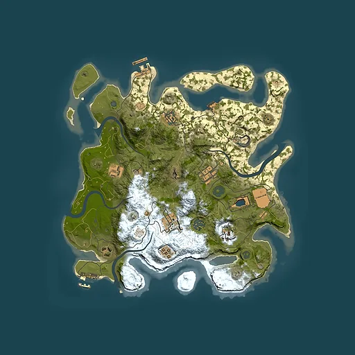 Rust map seed 533572574, 3500x3500m top-down preview
