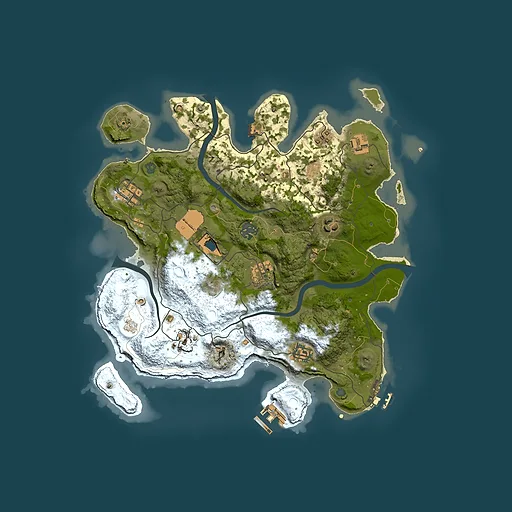Rust map seed 391793892, 3500x3500m top-down preview