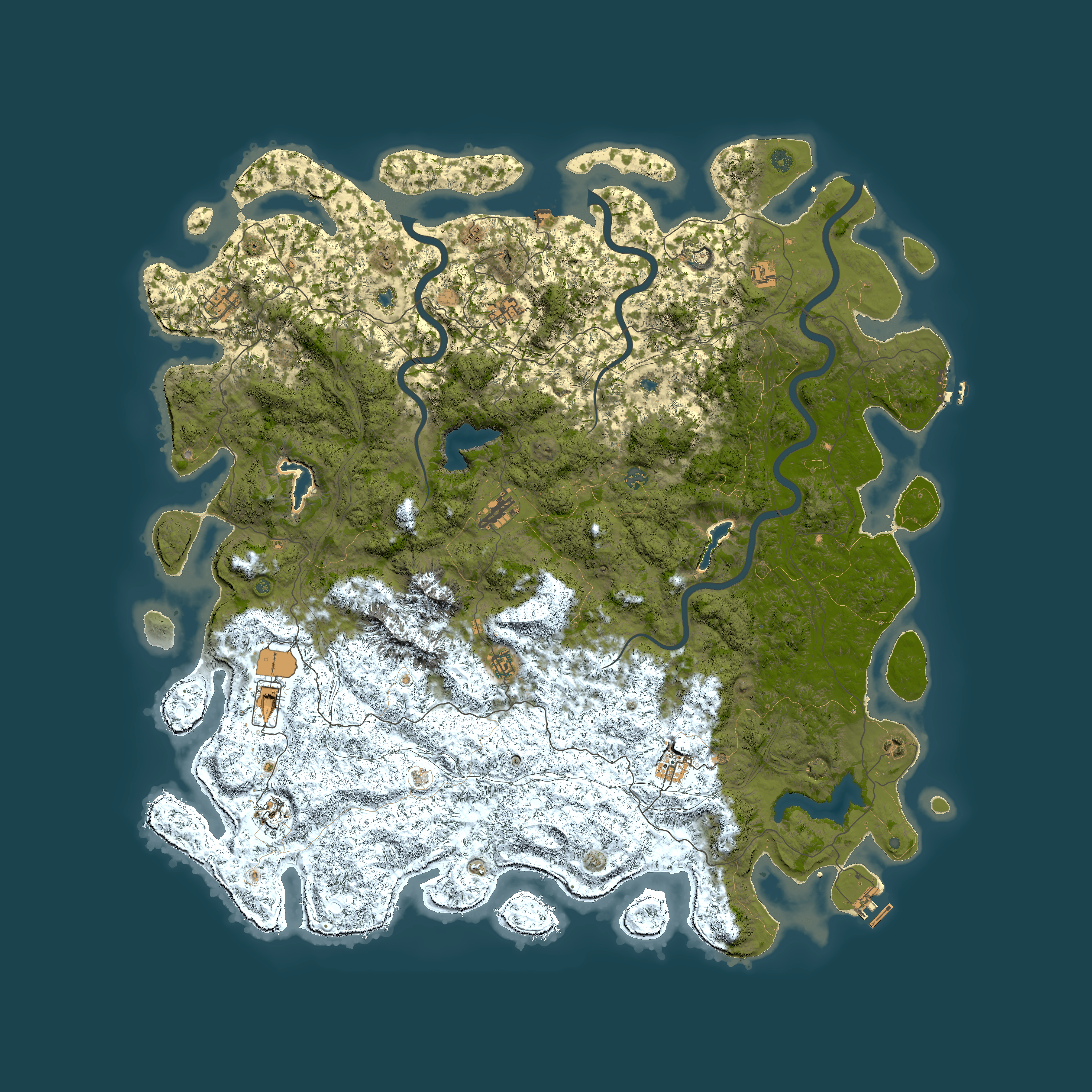 Full top-down render of Rust map seed 1240232645, 6000x6000m