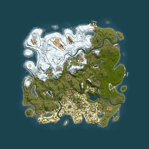 Rust map seed 1681307648, 4500x4500m top-down preview