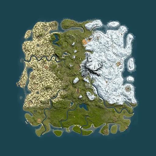 Rust map seed 1849308941, 6000x6000m top-down preview